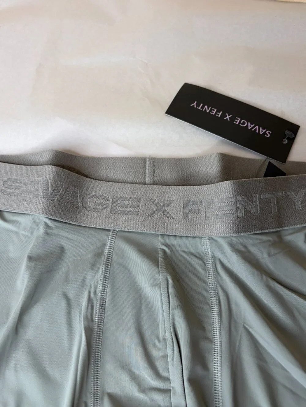 New Savage x Fenty Shadow Fit Boxer Briefs Gray Size M